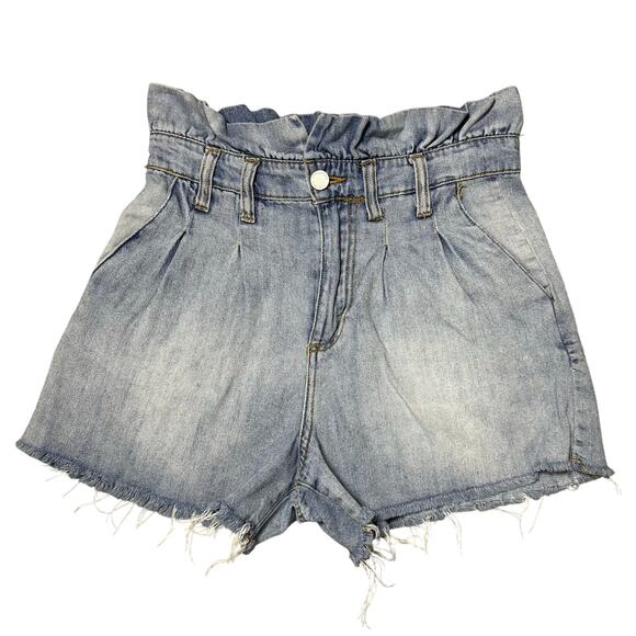 Blank NYC Paper Bag Waist Denim Shorts - Picture 1 of 5